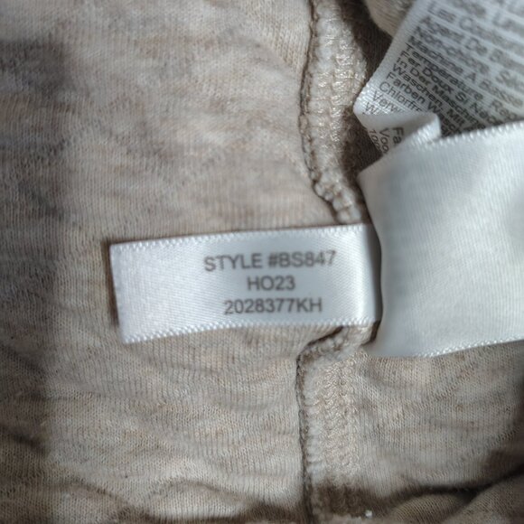 J Crew Fleece Pullover Womens Size Medium Oatmeal Diamond Quilted Authentic Zip - Picture 7 of 11